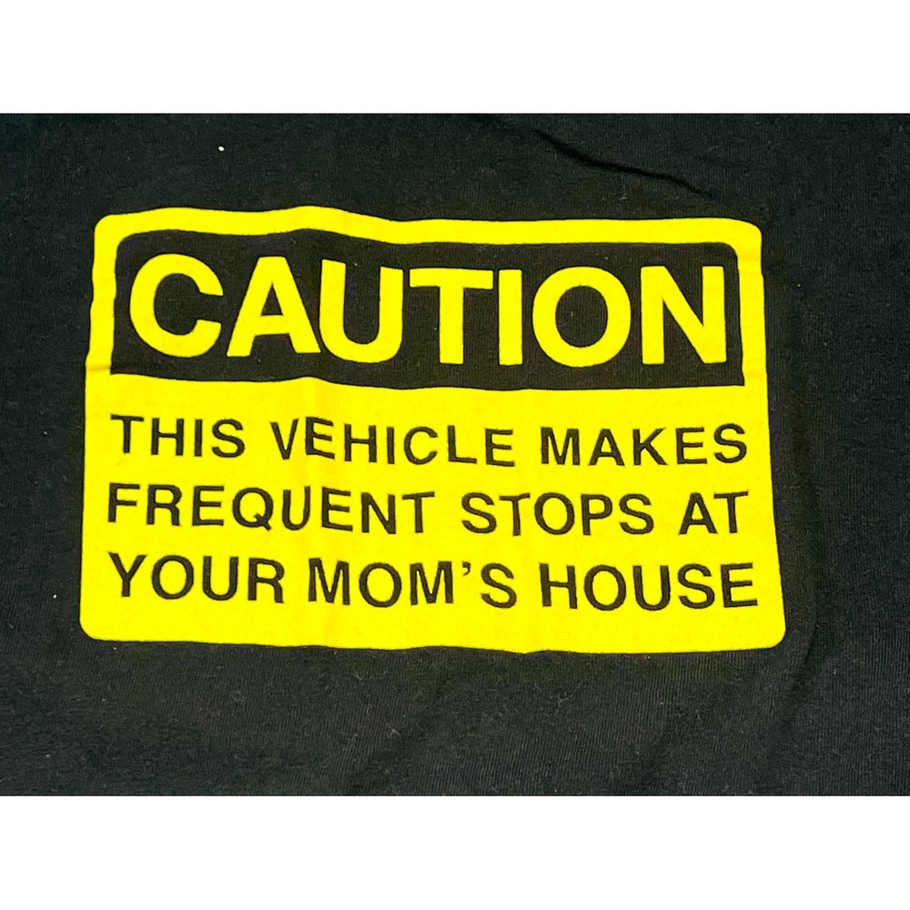 Danny Duncan Caution T-Shirt Mens Small Black Graphic Your Mom's House Cotton